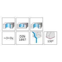 Foret hélicoïdal HSS-E A1149XPL-1.3 - Extra-court