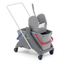 Chariot de lavage OneFred 30L avec timon central en métal rilsan