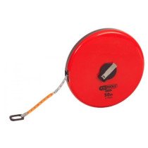 Mesure roulante 50 m boîtier rond et ruban fibre de verre