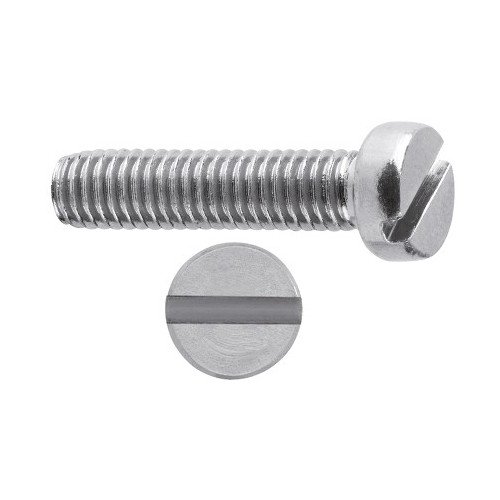 Vis métaux M5X30 - Tête cylindrique - Fendue - Classe 4.8 - Zinguée - DIN 84 - Boîte de 200 vis