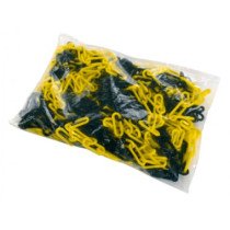 Sac de 25 mètres de chaîne plastique SIGNAL - Diam. 6 mm - Jaune-Noir