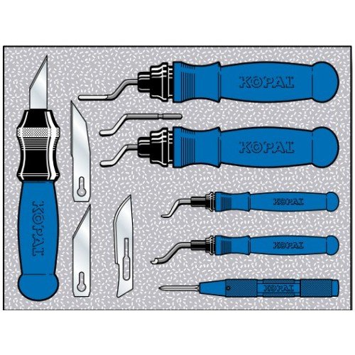 Coffret Kit d'ébavurage plastique - Finish Power - Manche aluminium