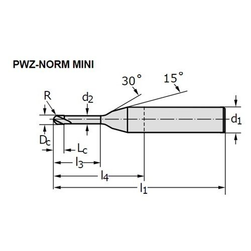 Mini fraise hémisphérique H4046918-0.3-1.5