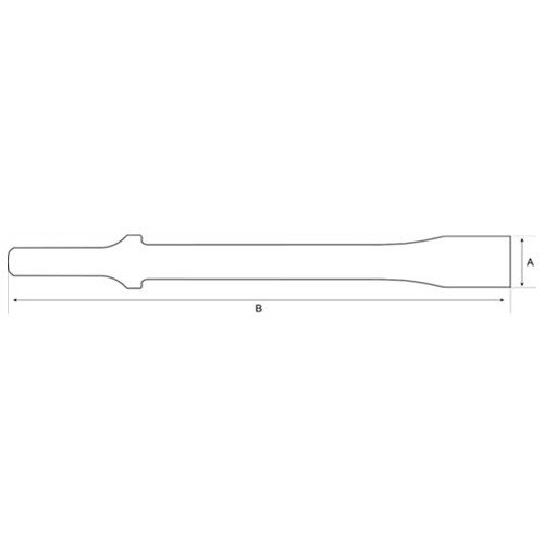 Ciseau plat fixe avec griffe 10.2 mm