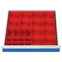 Bacs plastiques 24 pièces pour dimensions utiles tiroirs 600x600 mm