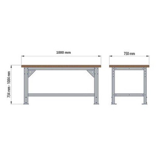 Établi charge lourde 1000 Kg