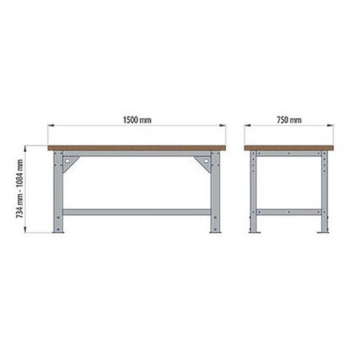 Établi charge lourde 1000 Kg