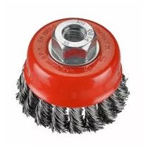 Brosse coupe Dia.75 mm x al. M14*2.0 x Acier Torsadé 0.50 mm (Sortie de fil de 27 mm)