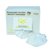 Carton de 10 Kg de chiffons d'essuyage Tee-shirt coton fin blanc